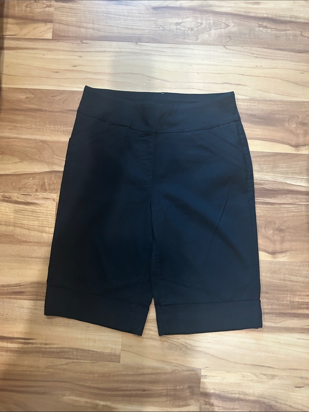 Alia - Classic Black Tailored Bermuda Shorts